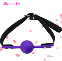 Jouet sexuel en silicone souple, BDSM, bouchon de bondage, boule, bâillon à bouche ouverte