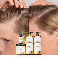 Champú de cebolla roja sin sulfatos de marca privada para el crecimiento del cabello, aumenta el brillo, la hidratación y la queratina del cuero cabelludo.