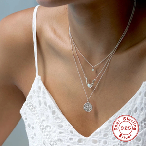 Fashion 925 Sterling <b>Silver</b> Women <b>Jewellery</b> 18K Gold <b>Plated</b> Four Claw Opal Pendant Necklace - Product Image 4