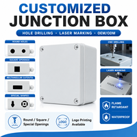 Boîtier de jonction étanche IP67 en plastique ABS ignifuge, boîtier électrique extérieur pour câblage