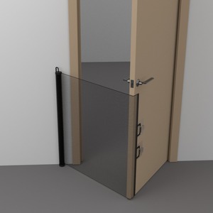 Barrera retráctil para mascotas en caja, anti-fugas para gatos, sin necesidad de perforar, para puertas, escaleras y divisores, valla para perros pequeños - Product Image 1