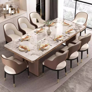 Juego de Mesa y Sillas de Lujo Rectangular para Comedor de Villa Estilo Moderno, Mobiliario para <span class=keywords><strong>Restaurante</strong></span> de Hotel, Mesa de Comedor de 6 Asientos - Product Image 2