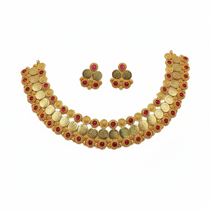 Ensemble de collier en pierre de Pota plaqué or, bijoux fins, 10573988 - Product Image 2