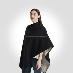 Blocco EMF Anti-radiazioni RFID schermatura scialle Unisex Casual lungo largo per la famiglia all'aperto grigio abbigliamento tradizionale cinese - Product Image 6