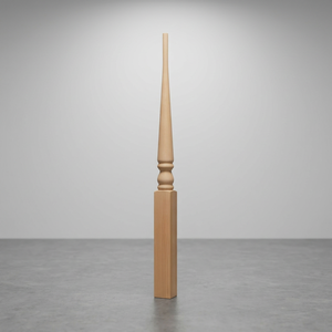 Customized Adjustable Turned 43" Solid Wood Newel Post Pin <b>Top</b> Model 4013 Red Oak Eco-Friendly Durable Easy Installation Indoor - Product Image 1