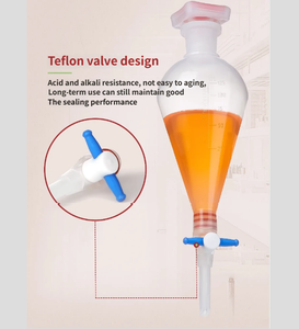 Funil de Separação em Forma de Pêra PP, Funil de Plástico para Laboratório com Escala, Separador de Óleo, Funil de Gotejamento em Forma de Pêra - Product Image 4
