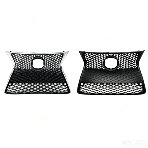 Calandre supérieure de pare-chocs avant noir brillant et chromé style F-Sport en nid d'abeille pour Lexus IS250 IS350 2011 2012 2013 <span class=keywords><strong>2IS</strong></span> - Product Image 1