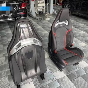 Sièges baquet en cuir noir <span class=keywords><strong>Recaro</strong></span> pour Mercedes-Benz A45 CLA45 W176 W177 AMG, sièges avant double rangée avec chauffage (surpiqûres rouges) - Product Image 2
