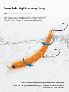 Le Brave Bass Submerged Mino Bow, leurre artificiel rigide en ABS avec hameçons pour la pêche au fond - Utilisation en mer et sur les plages - Product Image 4