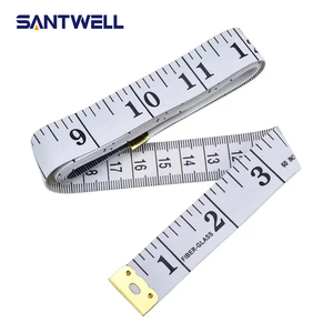Ruban à mesurer en fibre de verre épaissi et écologique 150cm/200cm, blanc, pour la couture et la mesure corporelle, personnalisable - Product Image 4