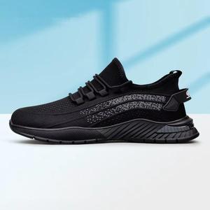 Chaussures rehaussantes noires 8cm 6cm, <span class=keywords><strong>plateforme</strong></span> décontractée, respirantes en maille tricotée, pour hommes et femmes - Product Image 4