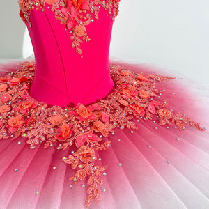 Vestido de Tutú de Ballet Profesional con Adornos Florales para Mujer, Disfraz de Ballet Clásico para Niñas, Bella Durmiente, El Cascanueces - Product Image 4