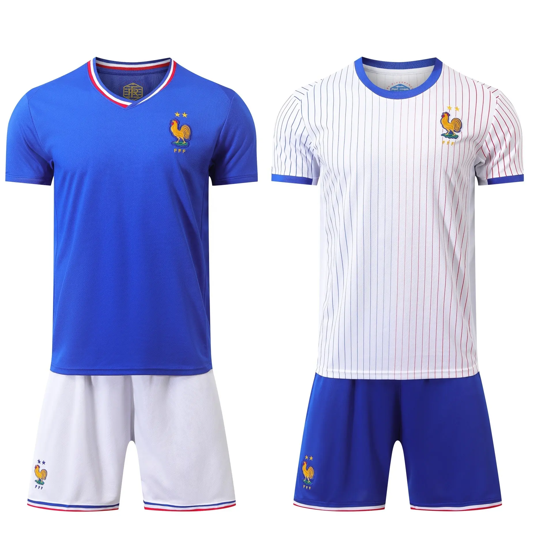 Euro 2024 fransa özel futbol t-shirt yetişkin çocuk milli takımı retro gömlek futbol