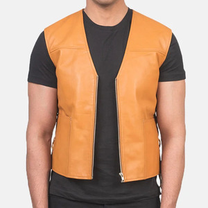 Latest Design Best Quality Winter <b>Men</b> <b>Leather</b> <b>Vest</b> Windproof Eco-Friendly Outdoor Activities Wholesale Price Custom Colors - Product Image 1