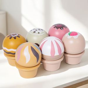 Juguetes de Madera Coloridos de Cupcakes y Helados, Comida de Juguete, Postres, Set de Repostería para Niñas, Juego de Fiesta del Té para Niñas Pequeñas - Product Image 5