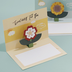 Carte de vœux créative pour la Fête des Mères, bouquet personnalisé, message de bénédiction 3D manuscrit, cadeau, carte de remerciement pour maman, modèle <span class=keywords><strong>client</strong></span> - Product Image 3