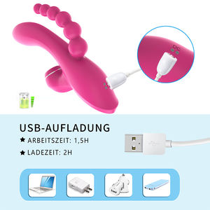 HLYC donna di vendita calda 3-in-1 indossabile telecomando clitoride stimolatore <span class=keywords><strong>Dildo</strong></span> ventosa rosa vibratore con funzione di riscaldamento sessuale - Product Image 5