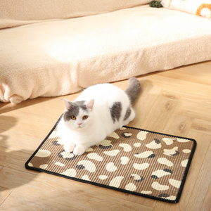 Tappetino Tiragraffi per Gatti Resistente con Stampa Leopardata 40x60CM in Juta - Product Image 4
