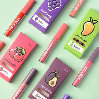 Best-seller transfrontalier : Ensemble de 3 gloss à lèvres aux saveurs fruitées, rouge à lèvres liquide mat non collant, hydratant et waterproof