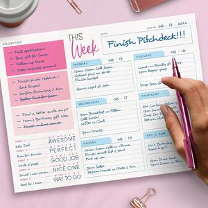 Customizable Colorful Lined Daily Planner Schedule Personalized Paper Memo Pad Printed <b>Calendar</b> Modern Fashionable Promotional - Product Image 1