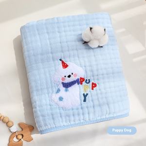 Motif de dessin animé coton gaze à six couches <span class=keywords><strong>serviette</strong></span> de bain nouveau-né bébé couverture de bain couverture enfants infantile bain emballage Unique à six couches - Product Image 1