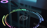 Escritorio Wquantum con Altura Ajustable, Superficie de Vidrio, RGB, para Videojuegos