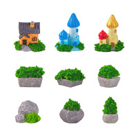 Micro-paysages Weij, aménagement paysager en mousse, petite maison, villa, modèle de château, accessoires décoratifs DIY, mini-ornements