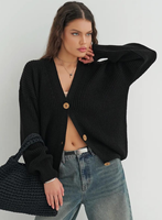 Cardigan en tricot épais pour femme, col en V, couleur blanche, en laine et viscose, style décontracté, pour usage quotidien, modèle jeune femme, en promotion