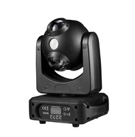 Projecteur de scène à tête mobile RVBW 80W pleine couleur, contrôlé DMX512, faisceau LED avec faisceau laser, wash et zoom pour discothèque, boîte de nuit, DJ