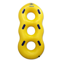 Parc aquatique gonflable robuste à trois tubes doubles, parc aquatique à double tube gonflable, bouée de natation en caoutchouc, flotteur de piscine, tube flottant