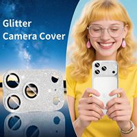 Protection d'objectif d'appareil photo scintillante pour iPhone 18 Pro Max IP 18 Pro, verre trempé 9H, aluminium aéronautique, résistant aux rayures, couverture intégrale