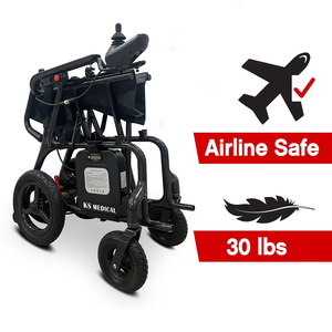 Silla de Ruedas Eléctrica con Control Remoto KSM-507 de Alta Calidad, Motor sin Escobillas de 500 Vatios, Ultraligera, de Fibra de Carbono, para Adultos - Product Image 5