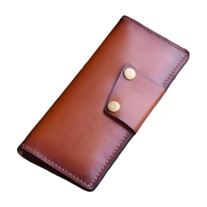 กระเป๋าสตางค์หนังแท้พรีเมียมสำหรับผู้หญิง สไตล์วินเทจ พับได้ ป้องกัน RFID  บางเฉียบ ใส่บัตรได้ พร้อมที่หนีบเงิน จากผู้ผลิต - Product Image 1