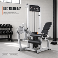 Machine d'extension et de flexion des jambes pour salle de sport, club de fitness et entraînement à domicile, équipement de musculation pour renforcement des muscles des jambes
