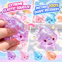 Jouet Squishy Pailleté Personnalisé OEM ODM Vente en Gros Balles Mochi Souples en TPR à Presser en Vrac pour Cadeaux de Fête et Prix Nouveauté de Carnaval