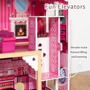 Unisex <strong>Children's</strong> Wooden Doll House Furniture Kit Simulated Pretend House <strong>Accessories</strong> Set Educational Toy Gift for Kids - Product Image 4