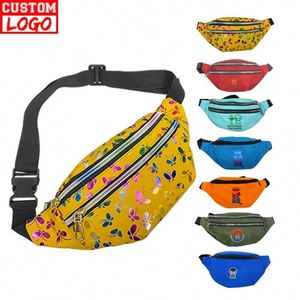 Sac banane personnalisé avec logo imprimé, sacoche de ceinture en toile imperméable pour événements publicitaires - Product Image 1