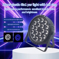 18 pièces 6 en 1 Par Light en plastique avec anneau LED activé par le son Mode DMX512 Lumière de scène pour fête annuelle