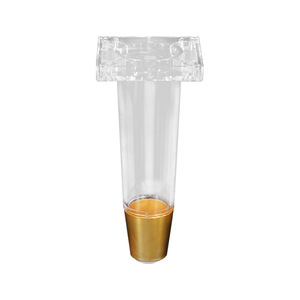 Acrylic Furniture <b>Leg</b> Transparent Gold Base Easy Installation <b>Sofa</b> TV Cabinet Coffee Table Support Contemporary Style - Product Image 1