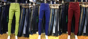 Celana Jeans Pria, Jeans Sobek Ketat Biru Klasik Modis Stok Besar Harga Pabrik Langsung