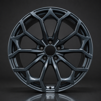 Nouvelle jante en alliage d'aluminium forgé à 5 branches, motif Y Mesh, finition Gunmetal, logo personnalisé, jante de voiture hexagonale, 16-22 pouces, 5x114.3