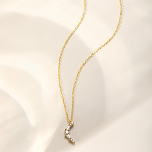 Collier CANNER en argent sterling S925 avec pendentif géométrique lune, opale, zircon, croix, fleur, bijoux de luxe simples et élégants - Product Image 2