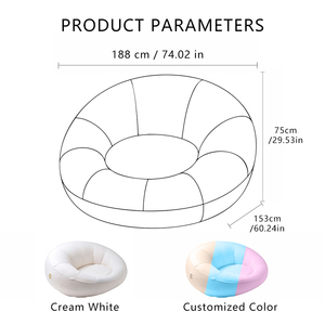 Fauteuil <span class=keywords><strong>gonflable</strong></span> nuage d'extérieur avec housse amovible, chaise pouf flottante, <span class=keywords><strong>canapé</strong></span> de bronzage en PVC <span class=keywords><strong>pour</strong></span> <span class=keywords><strong>piscine</strong></span> - Product Image 4