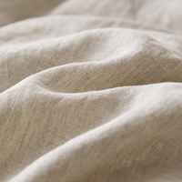 Parure de lit en lin et chanvre en gros, taille king, draps ajustés et plats, lin français, sauge, 100% lin européen
