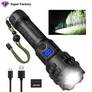 Portable P70 lampe de poche LED <span class=keywords><strong>forte</strong></span> lumière USB charge à distance Zoom télescopique corps en alliage d'aluminium pour les activités de plein air - Product Image 5