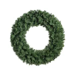 カスタム植物花輪クリスマスパーティープラスチックリース高品質プラスチッククリスマスボールリース装飾品付き