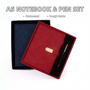 Blue A5 <b>Notebook</b> <b>Set</b> Signature Pen Business Gift <b>Set</b> for Office Meetings Christmas Back School New Year Custom Logo Printing - Product Image 2