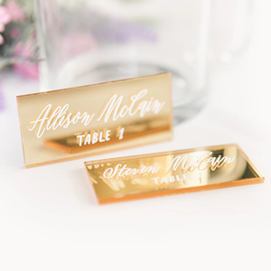 Cartes de place en acrylique transparent pour les noms des invités de mariage numéros de table escorte assiettes acryliques rectangulaires vierges pour tableau des sièges à manger - Product Image 2