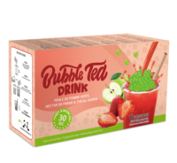 Minuman buah teh gelembung hijau Apple, paket kotak rasa minuman teh dingin instan