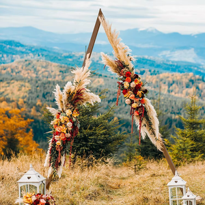 <span class=keywords><strong>Arche</strong></span> triangulaire en <span class=keywords><strong>bois</strong></span> faite à la main, écologique, pliable, en forme de A, 7-8 pieds, pour la plage, le jardin, les mariages et les événements en plein air - Product Image 4